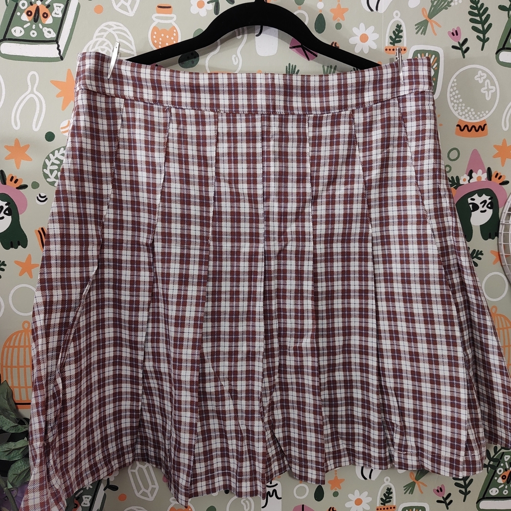 Plaid A-Line Skirt
